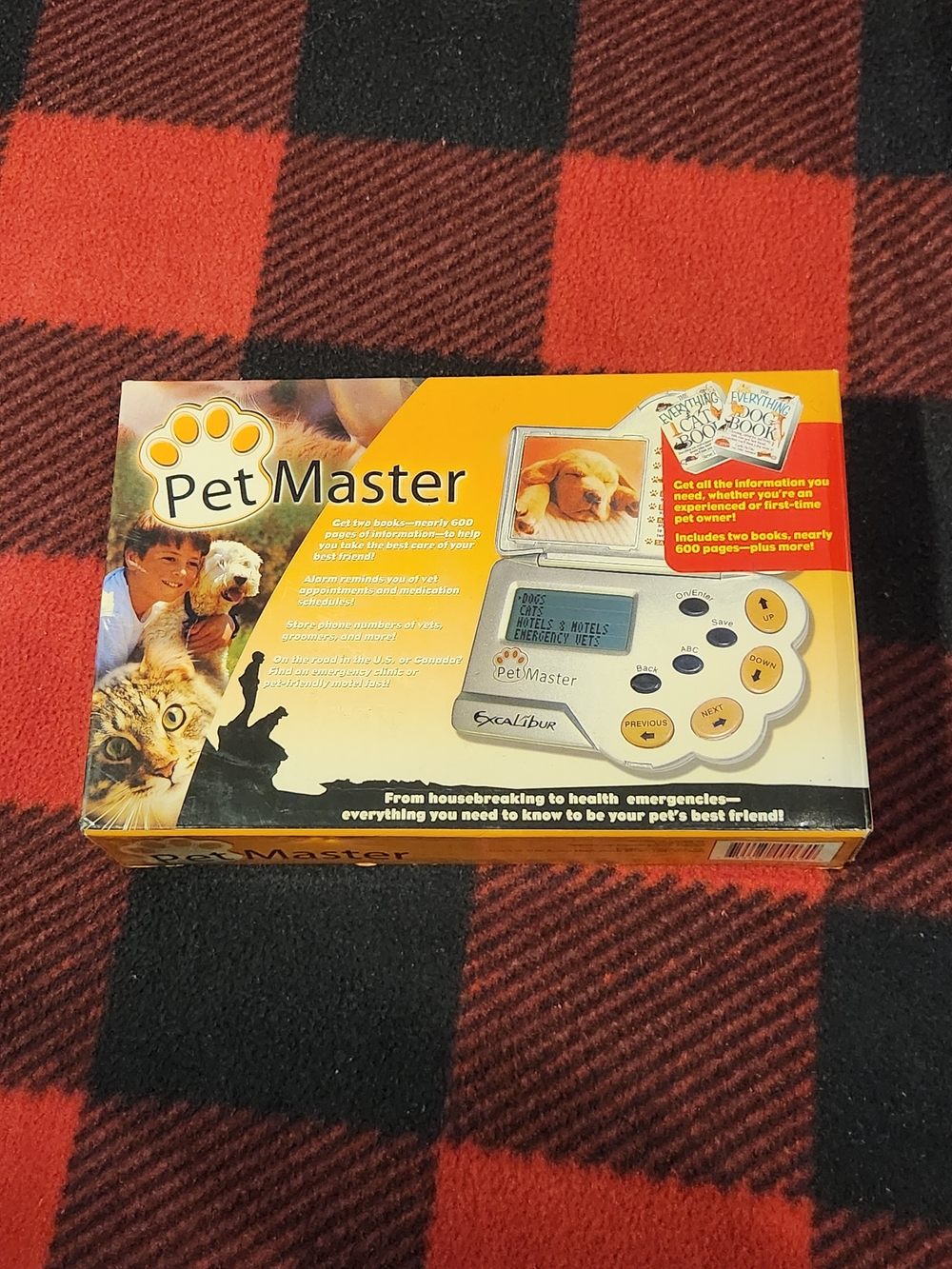 Pet Master by Excalibur Handheld Electronic Journal Reminders Medical Records